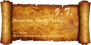 Veverka Terézia névjegykártya